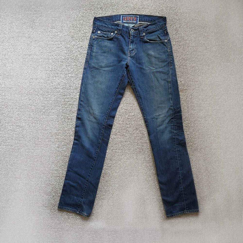 Levis 511 Skinny Jeans Mens 30x32 Skater Punk Dark Wash Blue Faded Stretch Denim